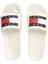 TOMMY JEANS POOL SLIDE ES Ekru Erkek Terlik 5