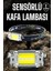 Kafa Lambası LED Fener Pratik Taşınabilir Ayarlanabilir USB Şarjlı 2
