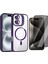 Apple iPhone 16 Plus Kılıf Standlı ve Kamera Lens Hediyeli M-Safe Şarj Özellikli Zore Etro Kapak + Hayalet Ekran Koruyucu 1
