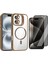 Apple iPhone 16 Plus Kılıf Standlı ve Kamera Lens Hediyeli M-Safe Şarj Özellikli Zore Etro Kapak + Hayalet Ekran Koruyucu 1
