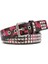 Kamuflaj Perçin Kemer Unisex Moda Gündelik All-Maç Kot Aksesuarları Kuşak Goth Retro Punk Hip Hop Y2K Kız Bel Bandı Renk: Kırmızı/kemer Uzunluğu: 110CM (Yurt Dışından) 1