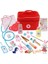 Çocuklar Için Doktor Oyuncakları Çocuk Seti Ahşap Pretend Oyun Oyunları Kızlar Erkekler Kırmızı Tıbbi Diş Hekimi Tıp Kutusu Kumaş Torbalar Renk: 23 Pcs B (Yurt Dışından) 1