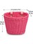 1/4pcs Pe Rattan Hasır Bisiklet Ön Sepet+Çan+Püskül+Sticker Bisiklet Ön Sepet Elle Dokuma Çocuk Bisiklet Sepeti Renk: Sadece Pembe Sepet (Yurt Dışından) 1
