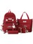 Moda Sırt Çantası Çocuk Okulu Çantası Ilköğretim Okulu Ortaokul Çantası Çocuk Boş Zaman Sırt Çantası 5 Parçalı Setcolor: Red-5 Pcs-Set (Yurt Dışından) 1