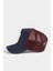 Made In 1987 Logolu Lacivert-Bordo Trucker Şapka 4