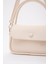 Krem SHK97 Suni Deri Ön Cep Detaylı 2 Bölmeli Ayarlanabilir Askılı El,kol ve Omuz Çantası 6