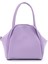 Lila SHK132 Suni Deri, Fermuarlı Tek Bölmeli, Çıtçıt Detaylı ,el, Kol ve Omuz Çantası 1