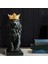 Soyut Taç Aslan Heykeli Ev Ofis Erkek Aslan Inanç Reçine Heykel El Sanatları Hayvan Sanat Dekor Süsler-Siyah (Yurt Dışından) 5