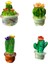 4 Adet Araba Iç Süsleri, Sanat Kaktüs Figürleri, Ev Dekorasyonu, Masaüstü El Sanatları Minyatür Bitki Kaktüs Süsleri B (Yurt Dışından) 1
