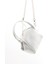 Beyaz SHK132 Suni Deri, Fermuarlı Tek Bölmeli, Çıtçıt Detaylı ,el, Kol ve Omuz Çantası 8