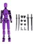 Çok Eklemli Hareketli Robot 3D Baskılı Manken Kukla Aksiyon Figürleri Oyunu Çocuk Yetişkin Dekompresyon Araçları, Mor (Yurt Dışından) 1
