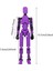 Çok Eklemli Hareketli Robot 3D Baskılı Manken Kukla Aksiyon Figürleri Oyunu Çocuk Yetişkin Dekompresyon Araçları, Mor (Yurt Dışından) 5