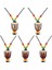 Adet Enstrüman Kolyeleri Djembe Davul Mini Kolye Afrika Davul Ahşap Kolye Davul ve Perküsyon (Yurt Dışından) 1
