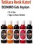 Gıda Boyası 5 x 50 Ml=toplam 250 ml Kahverengi Bordo Pembe Turuncu Siyah Sıvı Gıda Boyası 1