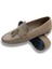 GR0176 Dışı Süet İçi Keten Bej Renk Saraçlı Rok Model Erkek Loafer Babet Ayakkabı 7