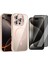 Apple iPhone 15 Pro Max Kılıf Standlı ve Kamera Lens Hediyeli M-Safe Şarj Özellikli Zore Etro Kapak + Hayalet Ekran Koruyucu 1