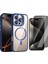 Apple iPhone 15 Pro Max Kılıf Standlı ve Kamera Lens Hediyeli M-Safe Şarj Özellikli Zore Etro Kapak + Hayalet Ekran Koruyucu 1