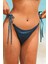 Olympos Petrol Mavisi Straplez Yandan Bağlamalı Bikini Takım 5