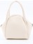 Krem SHK132 Suni Deri, Fermuarlı Tek Bölmeli, Çıtçıt Detaylı ,el, Kol ve Omuz Çantası 1
