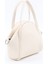 Krem SHK132 Suni Deri, Fermuarlı Tek Bölmeli, Çıtçıt Detaylı ,el, Kol ve Omuz Çantası 2