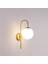 Dolunay Gold Kasa Beyaz Camlı Tekli Aplik 3