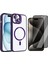 Apple iPhone 15 Kılıf Standlı ve Kamera Lens Hediyeli M-Safe Şarj Özellikli Zore Etro Kapak + Hayalet Ekran Koruyucu 1