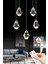 Istanbul Avize Kabarcıklı Liya 5'li Gümüş Kumandalı 3 Renk Ledli Modern LED Avize 1