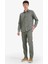 Regular Fit Normal Kesim Düz Paça Chino Haki Erkek Pantolon D7349AX/KH398 2