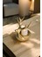 Tekli Dekoratif Hediyelik Gold Altın Tea Light Geyik 1