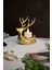 Tekli Dekoratif Hediyelik Gold Altın Tea Light Geyik 2