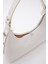 Beyaz SHK82 Baget Model Tek Bölmeli Kadın Suni Deri Kol ve Omuz Çantası 4