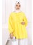 Koyu Sarı Kol Lastikli Ön Düğmeli Tunik 1