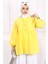 Koyu Sarı Kol Lastikli Ön Düğmeli Tunik 3