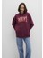 Mavi Logo Baskılı Kapüşonlu Bordo Sweatshirt 1600361-90705 1