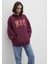 Mavi Logo Baskılı Kapüşonlu Bordo Sweatshirt 1600361-90705 3