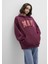 Mavi Logo Baskılı Kapüşonlu Bordo Sweatshirt 1600361-90705 4