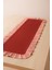 Pötikare Pileli Kırmızı Dekoratif Runner Orta Sehpa Örtüsü 30X80 cm 3