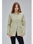 Açık Haki Bisiklet Yaka Regular Dokuma Ceket 4