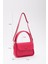 Fuşya SHK97 Suni Deri Ön Cep Detaylı 2 Bölmeli Ayarlanabilir Askılı El,kol ve Omuz Çantası 2