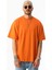 Unisex Pamuk Kaliteli Oversize Turuncu Tişört – Şık Rahat Günlük Kombin 2