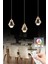 Istanbul Avize Kabarcıklı Liya Yemek Masası Kumandalı 3'lü Gold 3 Renk Ledli Modern LED Avize 1