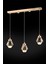 Istanbul Avize Kabarcıklı Liya Yemek Masası Kumandalı 3'lü Gold 3 Renk Ledli Modern LED Avize 3