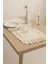 Sade Fırfırlı Ekru Runner Dekoratif Orta Sehpa Örtüsü 30X80 Cm 4