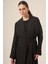 Si̇yah Iki̇ Parça Reglan Kol Kri̇stal Taş Işlemeli̇ Seyyar Kemerli̇ Abaya 6520-25 Siyah 3