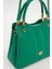 Yeşil Zarif Dikiş Detaylı Kadın El Çantası 4