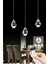 Istanbul Avize Kabarcıklı Yemek Masası Liya 3'lü Gümüş Kumandalı 3 Renk Ledli Modern LED Avize 1
