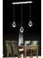 Istanbul Avize Kabarcıklı Yemek Masası Liya 3'lü Gümüş Kumandalı 3 Renk Ledli Modern LED Avize 2