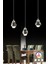 Istanbul Avize Kabarcıklı Yemek Masası Liya 3'lü Gümüş Kumandalı 3 Renk Ledli Modern LED Avize 5