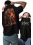 Unisex Slayer Sırt Baskılı Tişört, Oversize Rock Band Temalı Bisiklet Yaka T-Shirt 1