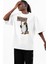 Unisex Resist Baskılı Tişört, Oversize Penguen Temalı Bisiklet Yaka T-Shirt 3